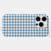 Houndstooth Blue+Cream RPT Pattern Case-Mate iPhone Case (Achterkant (horizontaal))
