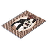 Houndstooth Boston Terrier Notitieboek (Linkerzijde)