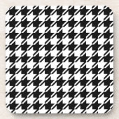 Houndstooth BW Pattern Bier Onderzetter (Voorkant)