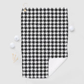Houndstooth BW Pattern Golfhanddoek (Insitu)