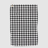 Houndstooth BW Pattern Golfhanddoek (Voorkant)