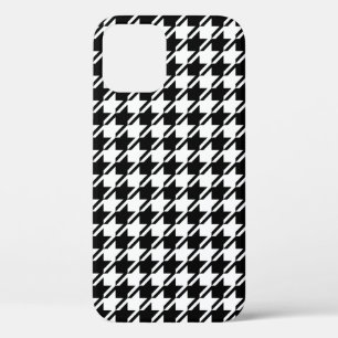 Houndstooth BW RPT-patroon iPhone 12 Pro Hoesje