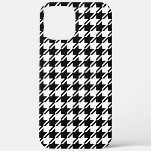 Houndstooth BW RPT-patroon iPhone 12 Pro Max Hoesje