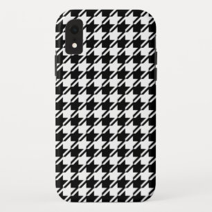 Houndstooth BW RPT-patroon iPhone XR Hoesje