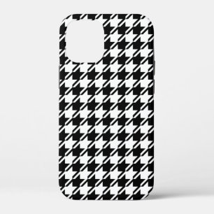 Houndstooth BW RPT-patroon iPhone 12 Mini Hoesje