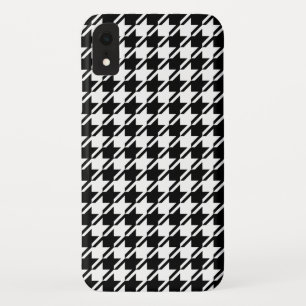 Houndstooth BW RPT-patroon iPhone XR Hoesje