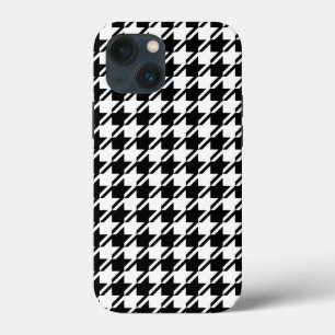 Houndstooth BW RPT-patroon iPhone 13 Mini Hoesje