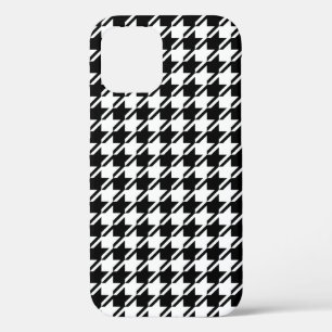 Houndstooth BW RPT-patroon iPhone 12 Hoesje