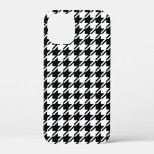 Houndstooth BW RPT-patroon iPhone 12 Mini Hoesje