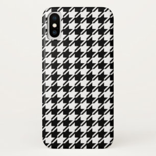 Houndstooth BW RPT-patroon iPhone X Hoesje