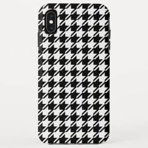 Houndstooth BW RPT-patroon iPhone XS Max Hoesje