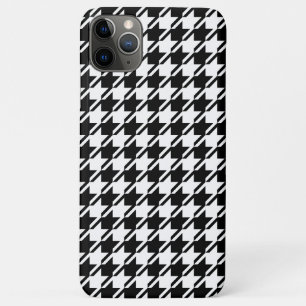 Houndstooth BW RPT-patroon iPhone 11 Pro Max Hoesje