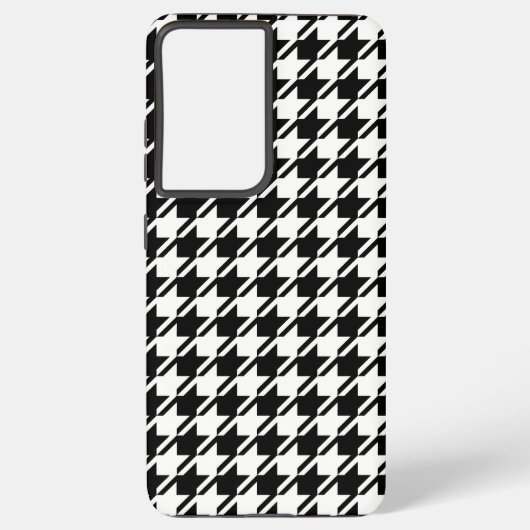 Houndstooth BW RPT-patroon Samsung Galaxy Hoesje (Achterkant)