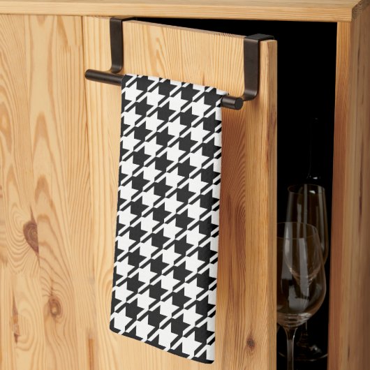 Houndstooth BW RPT-patroon Theedoek (Derde Gevouwen)