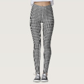 Houndstooth BW SML Pattern Leggings (Voorkant)