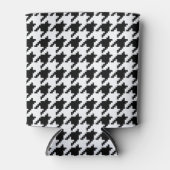 Houndstooth Check Patroon met 8 bits Pixel Blikjeskoeler (Voorkant)