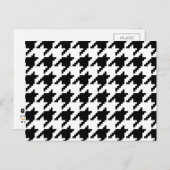 Houndstooth Check Patroon met 8 bits Pixel Briefkaart (Voorkant / Achterkant)