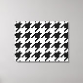 Houndstooth Check Patroon met 8 bits Pixel Canvas Afdruk (Voorkant)