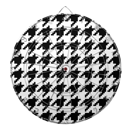 Houndstooth Check Patroon met 8 bits Pixel Dartbord (Voorkant)