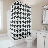 Houndstooth Check Patroon met 8 bits Pixel Douchegordijn (In situ)