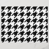 Houndstooth Check Patroon met 8 bits Pixel Flyer (Achterkant)
