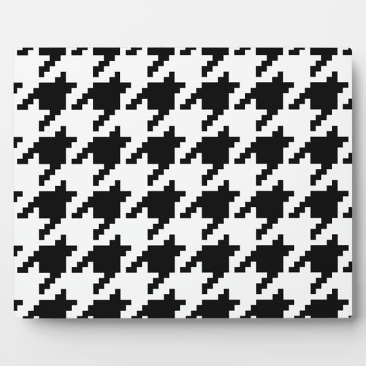 Houndstooth Check Patroon met 8 bits Pixel Fotoplaat (Voorkant)