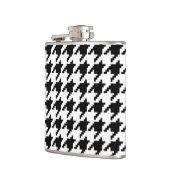 Houndstooth Check Patroon met 8 bits Pixel Heupfles (Links)