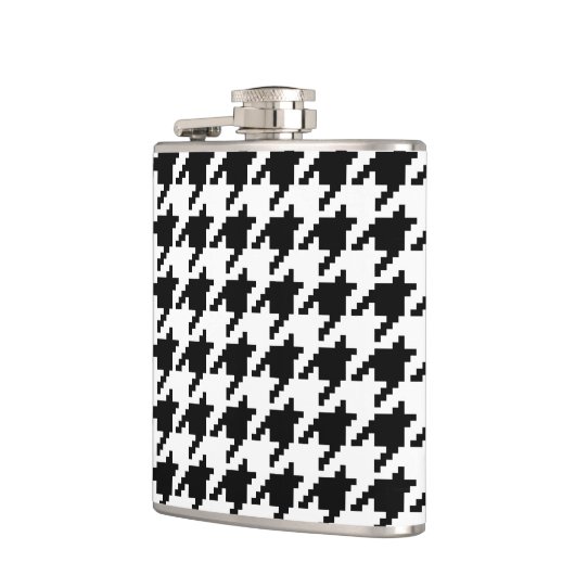 Houndstooth Check Patroon met 8 bits Pixel Heupfles (Links)