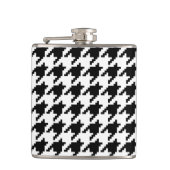 Houndstooth Check Patroon met 8 bits Pixel Heupfles (Voorkant)