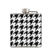 Houndstooth Check Patroon met 8 bits Pixel Heupfles (Achterkant)