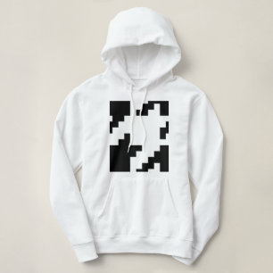 Houndstooth Check Patroon met 8 bits Pixel Hoodie