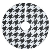 Houndstooth Check Patroon met 8 bits Pixel Kerstboom Rok (Voorkant)