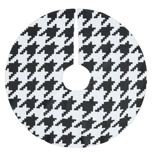 Houndstooth Check Patroon met 8 bits Pixel Kerstboom Rok (Voorkant)