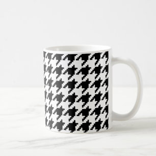 Houndstooth Check Patroon met 8 bits Pixel Koffiemok