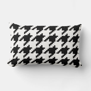 Houndstooth Check Patroon met 8 bits Pixel Kussen