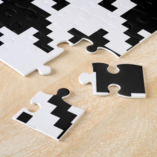 Houndstooth Check Patroon met 8 bits Pixel Legpuzzel (Zijkant)