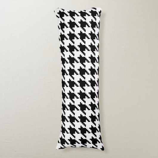 Houndstooth Check Patroon met 8 bits Pixel Lichaamskussen (Voorkant Verticaal)