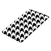 Houndstooth Check Patroon met 8 bits Pixel Magneet (Linkerzijde)