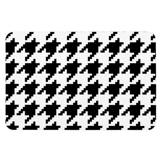 Houndstooth Check Patroon met 8 bits Pixel Magneet (Horizontaal)