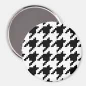 Houndstooth Check Patroon met 8 bits Pixel Magneet (Voorkant / Achterkant)
