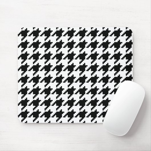 Houndstooth Check Patroon met 8 bits Pixel Muismat (Met muis)