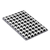 Houndstooth Check Patroon met 8 bits Pixel Notitieboek (Rechterzijde)