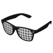 Houndstooth Check Patroon met 8 bits Pixel Retro Zonnebril (Gekanteld)