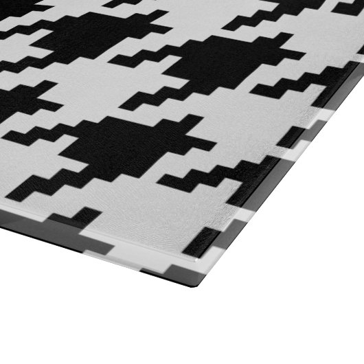 Houndstooth Check Patroon met 8 bits Pixel Snijplank (Hoek)