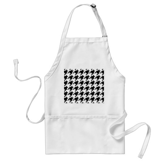 Houndstooth Check Patroon met 8 bits Pixel Standaard Schort (Voorkant)