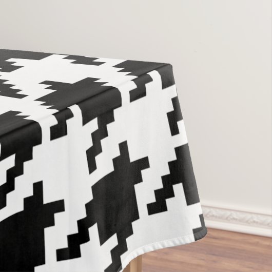 Houndstooth Check Patroon met 8 bits Pixel Tafelkleed (Voorbeeld)