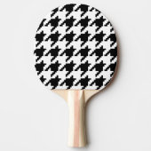 Houndstooth Check Patroon met 8 bits Pixel Tafeltennisbatje (Voorkant)