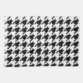 Houndstooth Check Patroon met 8 bits Pixel Theedoek (Horizontaal)