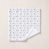 Houndstooth Chic Muzieknote Patroon Bad Handdoek (Wasdoekje)