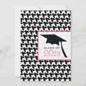 Houndstooth Class of 2013 Afstuderen Invitation Kaart (Voorkant)